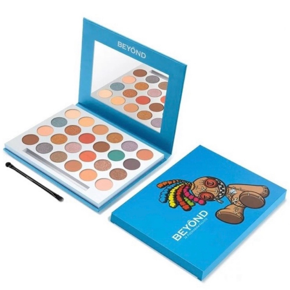 BEYOND Eyeshadow Palette 24 Colors Shimmer Matte Soft Browns Nude Colors Palette